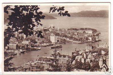 11470 Ak Bergen Norwegen Totalansicht 1936