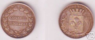 Silber Medaille Ville de Soissons Aisne um 1920