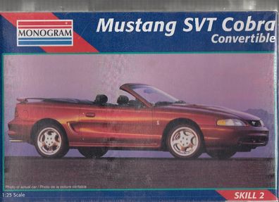Mustang SVT Cobra Convertible, Monogram Bausatz