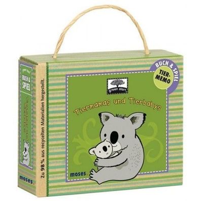 green start - Tiermamas und Tierbabys - Buch + Memory im Koffer NEU