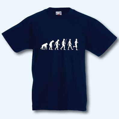 Kinder T-Shirt, Fun-Shirt Kids, Evolution Laufen, Jogging, Marathon, Sport