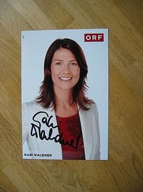 ORF Fernsehmoderatorin Gabi Waldner - han. Autogramm!