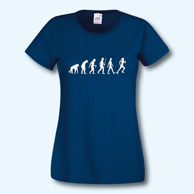 Damen T-Shirt, Fun-Shirt, Evolution Laufen, Laufsport, Marathon, Jogging