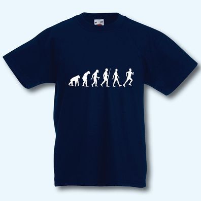 Kids T-Shirt, Fun-Shirt Kinder, Evolution Laufen, Jogging, Sport, Marathon