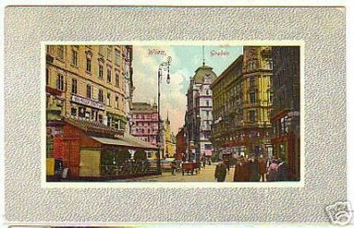 03553 Ak Wien Graben mit Geschäften 1910