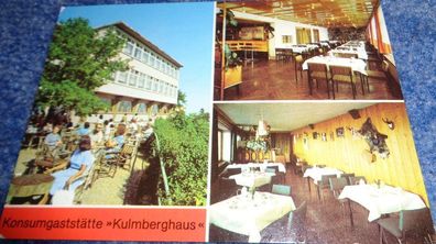 5418 Postkarte, Ansichtskarte-Saalfeld-Konsumgaststätte Kulmberghaus