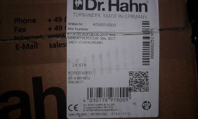 Dr. Hahn Türband braun RAL 8077 , KT-V 6R,22-27 mm, 1 Stück