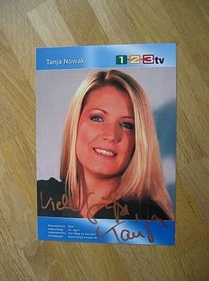 123TV Fernsehmoderatorin Tanja Nowak - handsigniertes Autogramm!!!