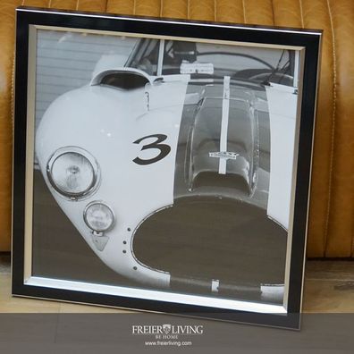 AC Cobra Wandbild Deko Dekoration schwarz Oldtimer fertig eingerahmt Deko Aufsteller