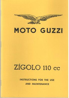 Bedienungsanleitung Moto Guzzi Zigolo 110 ccm Motorrad, Oldtimer