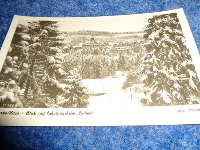 5466 Postkarte, Ansichtskarte -Schierke Harz-Blick auf Erholungsheim Einheit