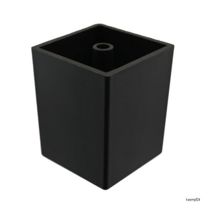 4 x Möbelfuß 50 x 50mm h 62mm ABS Kunststoff schwarz Möbelgleiter Sofa Sessel