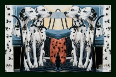 Fußabtreter mit Hunde-Motiv - Dalmatiner - 25016 - Gr. ca. 60x40cm - Fußmatte Schmu