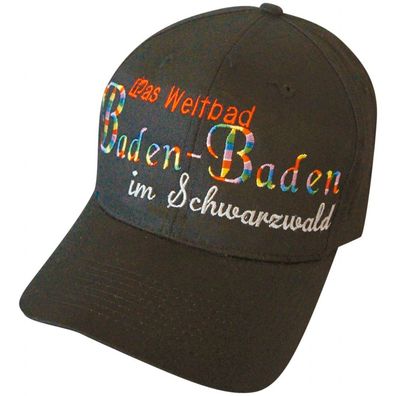 Baseballcap mit Einstickung - Baden Baden Schwarzwald - 68937 schwarz