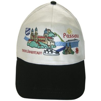 Baseballcap mit Einstickung - Dreiflüsse Stadt Passau - 68153