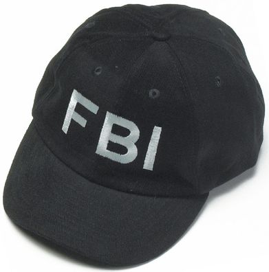 Baseballcap mit Einstickung - FBI - 68302 schwarz - Baumwollcap Cap Kappe