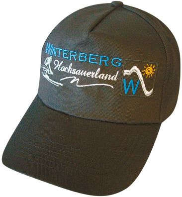 Baseballcap mit Einstickung - Hochsauerland Winterberg - 68929 schwarz