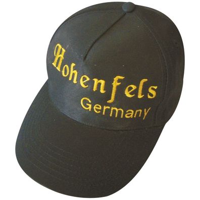 Baseballcap mit Einstickung - Hohenfels Deutschland - 68829 schwarz