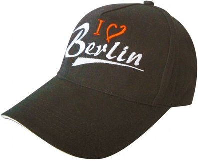 Baseballcap mit Einstickung I love Berlin 68854 schwarz
