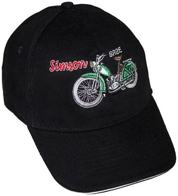 Baseballcap mit Einstickung - Moped Simson SR2E grün - 68510