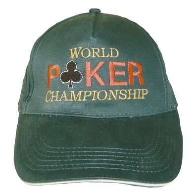 Baseballcap mit Einstickung - Poker World Championship - 68431 grün