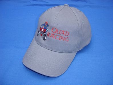Baseballcap mit Einstickung - Quad racer Racing - 88652 grau