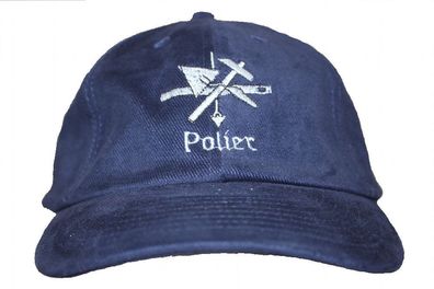 Baseballcap mit Einstickung - Zunftzeichen Handwerker Polier - 68623 dunkelblau