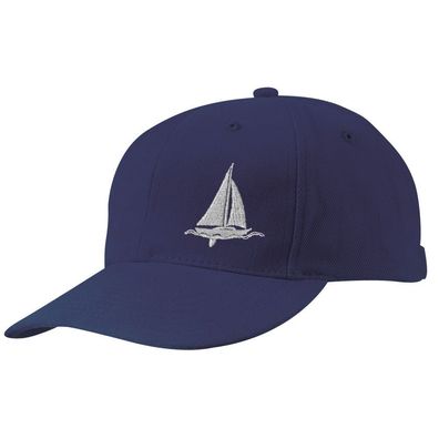 Baseballcap mit Einstickung Maritim - Segelschiff auf See - versch. Farben 68819 dunk