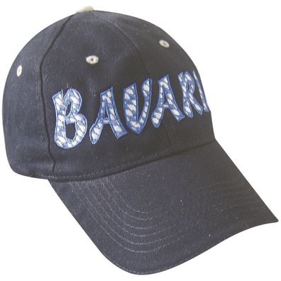 Baseballcap mit Stick - Bavaria - 68932 blau - Cap Kappe Baumwollcap