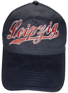 Baseballcap mit Stick - Leipzig - 68141 schwarz - Cap Kappe Baumwollcap