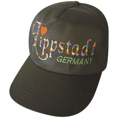 Baseballcap mit Stick - Lippstadt Germany - 68062 schwarz - Cap Kappe Baumwollcap