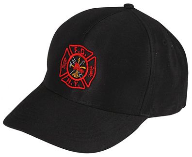 Baseballcap-CAP mit Einstickung - Fire Department New York ... F D N Y - 68286 schwar