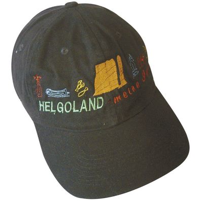 BaseCap - Cappy mit vielfarbiger Bestickung - Insel Helgoland - 68874 schwarz - Baum