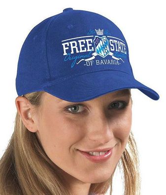 Baseballcap - Bayern Wappen - FREE STATE Bavaria - 68651 blau