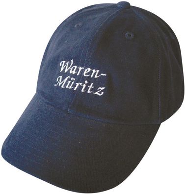 Cap - Schirmmütze mit weiss bestickt - Waren - Müritz - 68869 schwarz - Baumwollcap