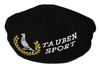 Gatsby - Cap mit gr. Tauben-Stick hinten - Taube Taubensport - 53423 schwarz - Baumwo