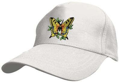 Kinder Baseballcap mit Stickmotiv - fliegender Schmetterling Butterfly - 69133 versch