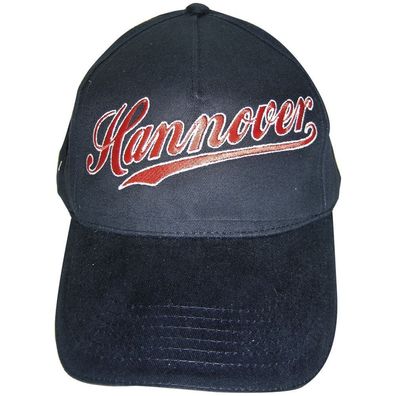 Schirmmütze - Cap mit Hannover- Einstick - Hannover - 61006 schwarz - Baumwollcap Ba