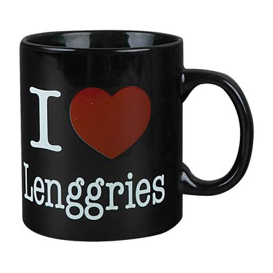 Keramiktasse mit Print I Love Lenggries 57240 schwarz