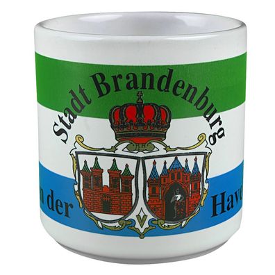 Keramiktasse mit Print Stadt Brandenburg Wappen 57016