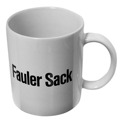 Tasse Keramikbecher mit Print Fauler Sack 57152