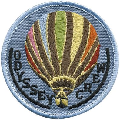 Aufnäher "Ballonfahrt Odyssey Crew" NEU (04986) Gr. 7,5cm - Stick Patches Applikatio