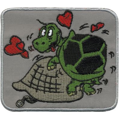 Aufnäher - 2 Liebende Schildkröten - Gr. ca. 9cm x 7,5cm (00822) Applikation Patche