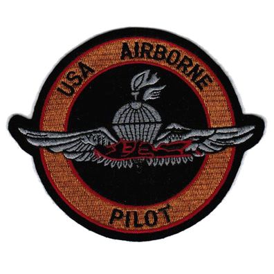 Aufnäher - Airborn Pilot - 00699 - Gr. ca. 8,5cm - Patches Stick Applikation