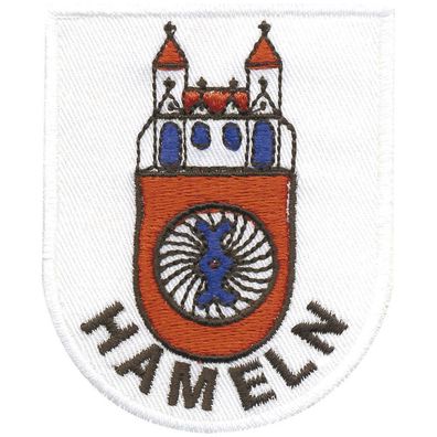 Aufnäher - Aufbügler - Wappen - HAMELN - 00491 - Gr. ca. 6 x 7,5 cm - Patches Stick