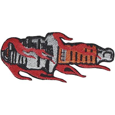 Aufnäher - Brennender Kolben - 04733 - Gr. ca. 10,5 x 5 cm - Patches Stick Applicati