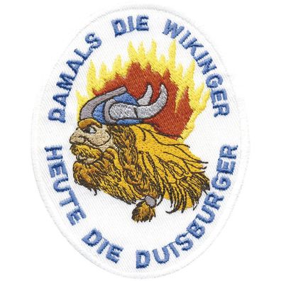 Aufnäher - Duisburg - damals die Wikinger - 00498 - Gr. ca. 9 x 6,8 cm - Patches Sti