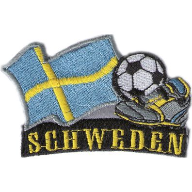 Aufnäher - Fußball - Schweden - 77931 - Gr. ca. 8 x 5 cm - Patches Stick Applikatio