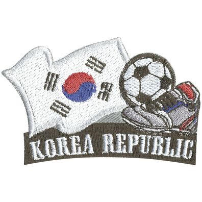 Aufnäher - Fußball - Südkorea - 77921 - Gr. ca. 8 x 5 cm - Patches Stick Applikati