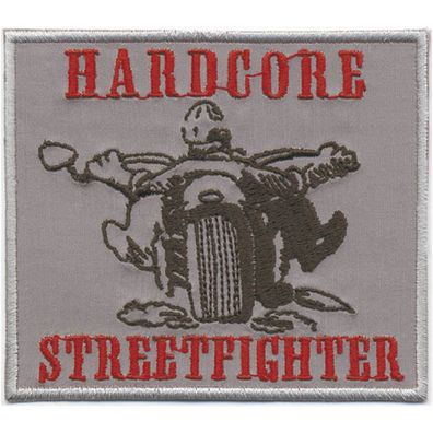 Aufnäher - Hardcore Streetfighter - 06043 - Gr. ca. 9,5 x 8,5 cm - Patches Stick App